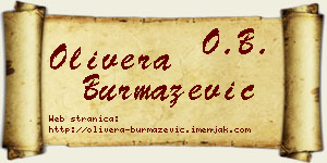 Olivera Burmazević vizit kartica